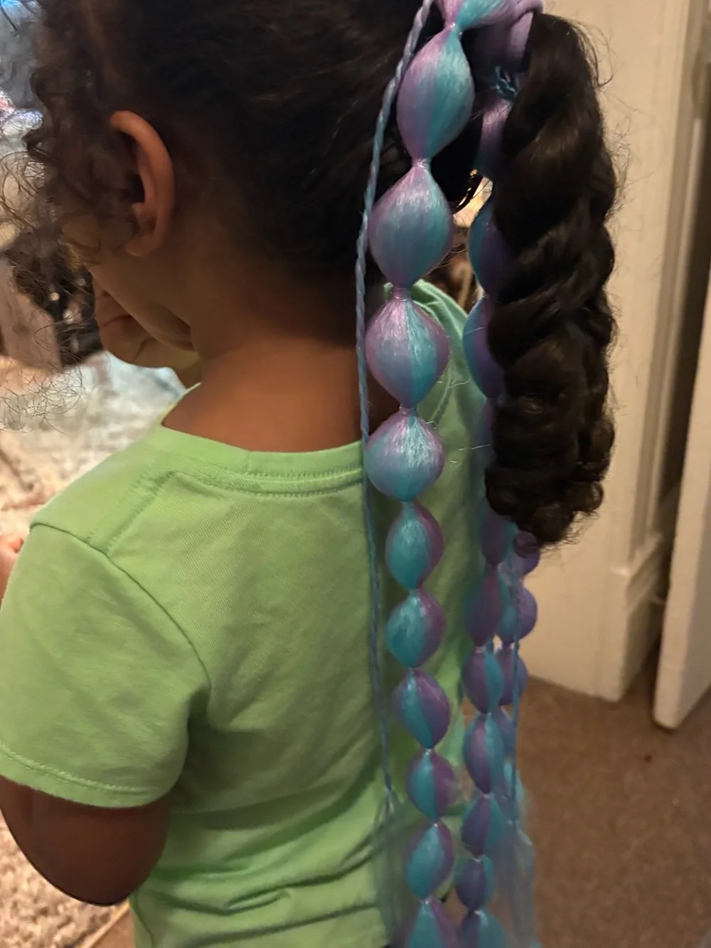Rainbow Ombre Braiding Hair Extensions - Multicolor Clip-In Strands. Hand made.